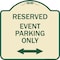 Signmission Event Parking W/ Bidirectional Arrow Heavy-Gauge Aluminum Sign, 18" x 18", TG-1818-24073 A-DES-TG-1818-24073 - alternate 1